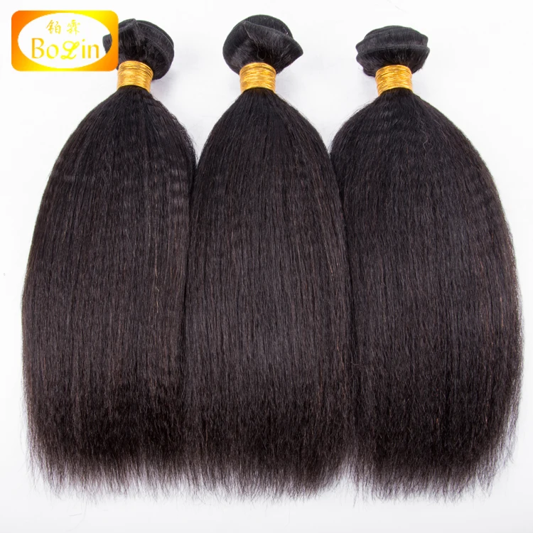 

kinky straight hair virgin indian raw unprocessed yaki human hair weave for black women wholesale price