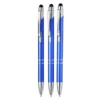 office school hotel supply metal pen with customized logo printing with stylus screen touch function