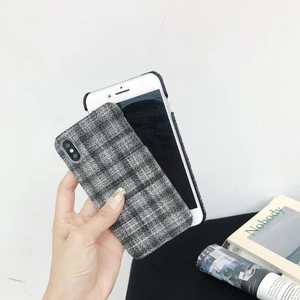 England Plaid Grid Fabric Phone Cover iPhone XR 6.1
