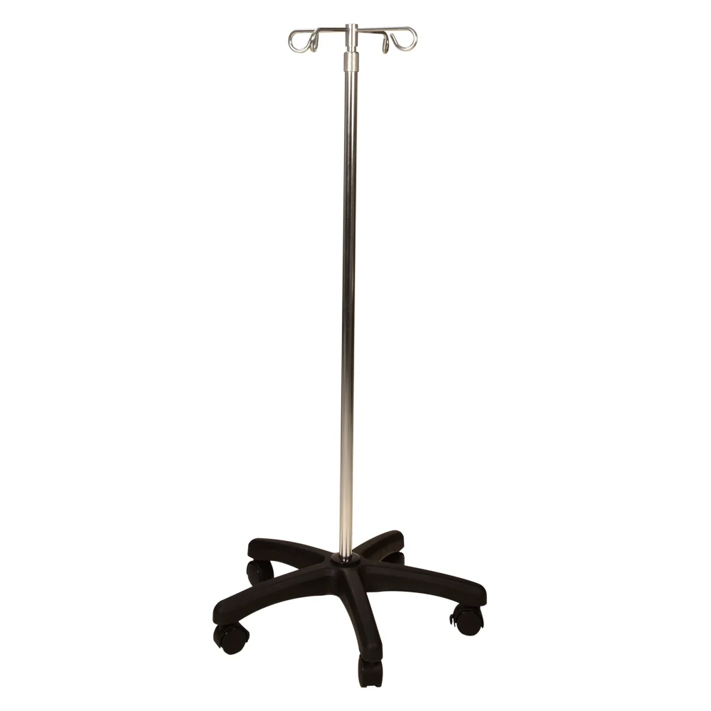 Hospital Height Adjustable Aluminum Ceiling Mounted Iv Pole With 4