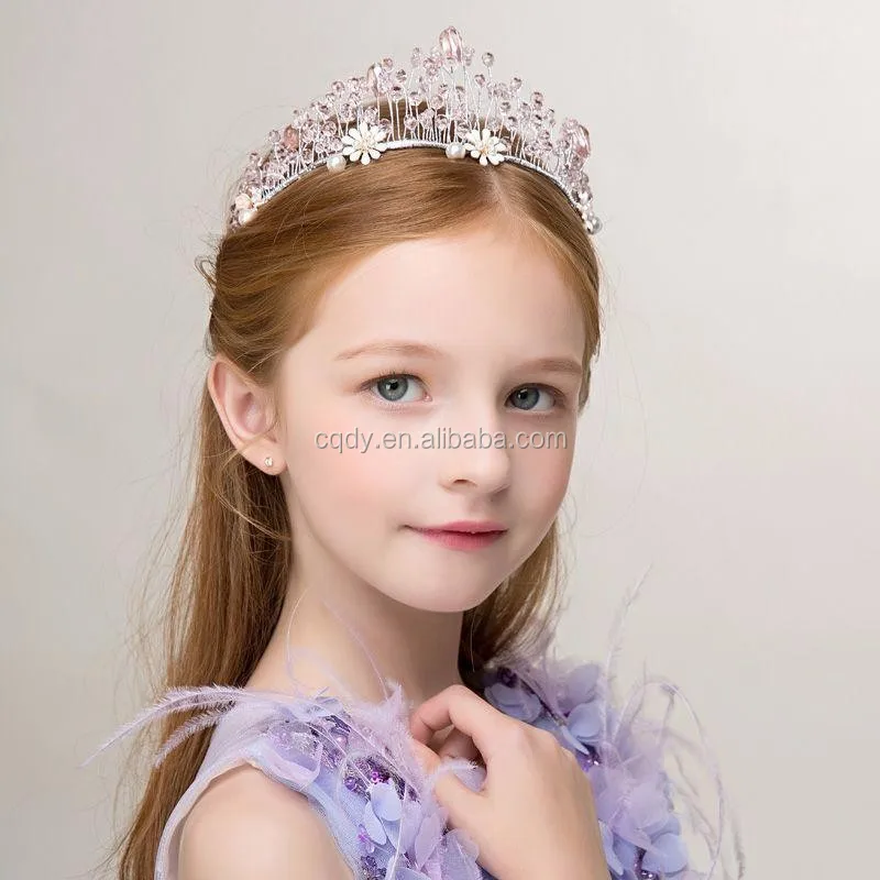 Princess Hairband Child Party Bridal Crown Headband Crystal Diamond Tiara TDBB 
