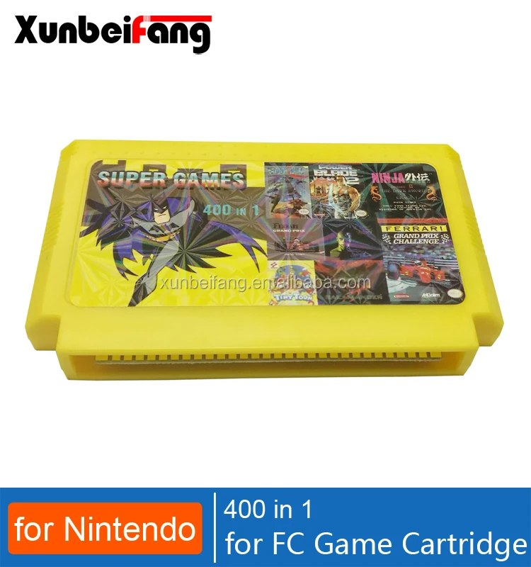 

Newest 400 in 1 for FC 8 bit Game Cartridge for nes game include Mario series Contra Hot Blood for FC Compact video game console, Yellow or other colors