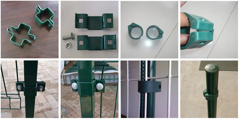 Strong security steel garden double wire mesh fence panels
