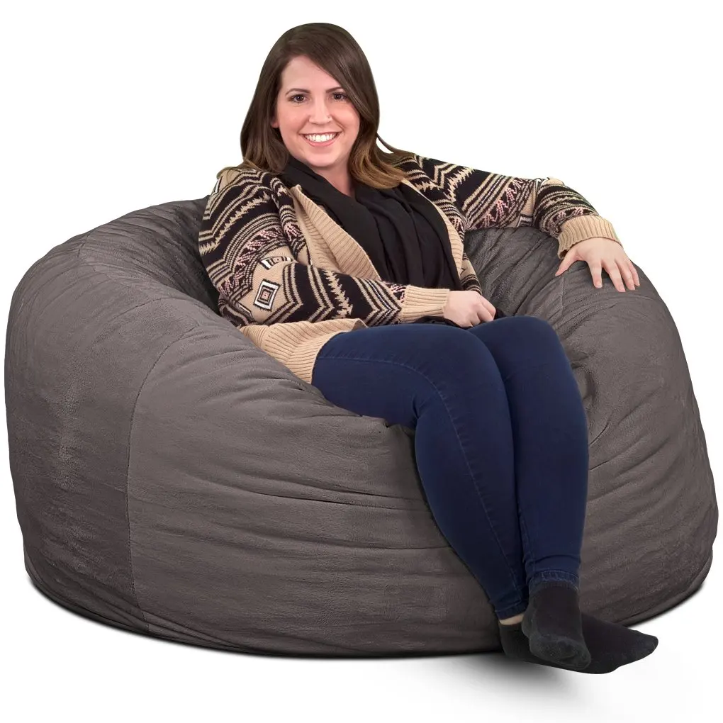 Brown, Fur and 100/% Virgin Foam Machine Washable Covers Durable Inner Liner Comfy Bean Bag Chair. Double Stitched Seams ULTIMATE SACK 5000 Bean Bag Chair: Giant Foam-Filled Furniture