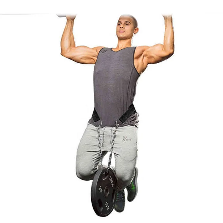 

Dip belt with chain Dip Belt Weight Lifting Belt, Black