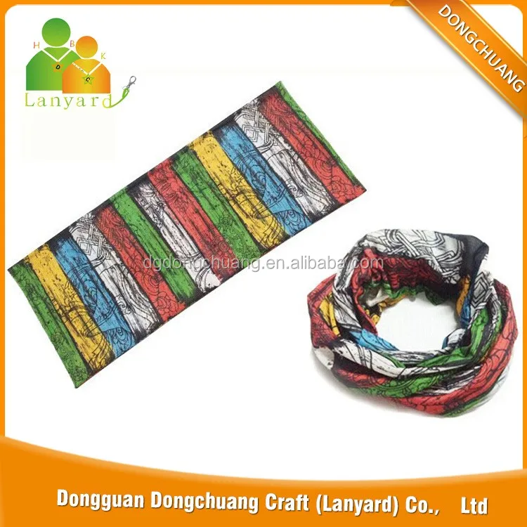 2018 Custom Printed Multifunctional Bandana For Sport Bandana Tube Neck