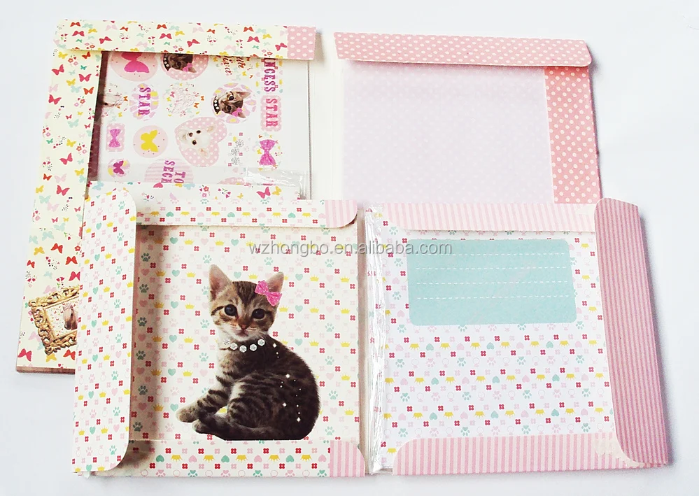 
sticker&letter paper with envelope set 