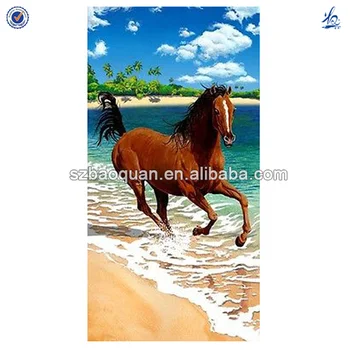 horse beach towel