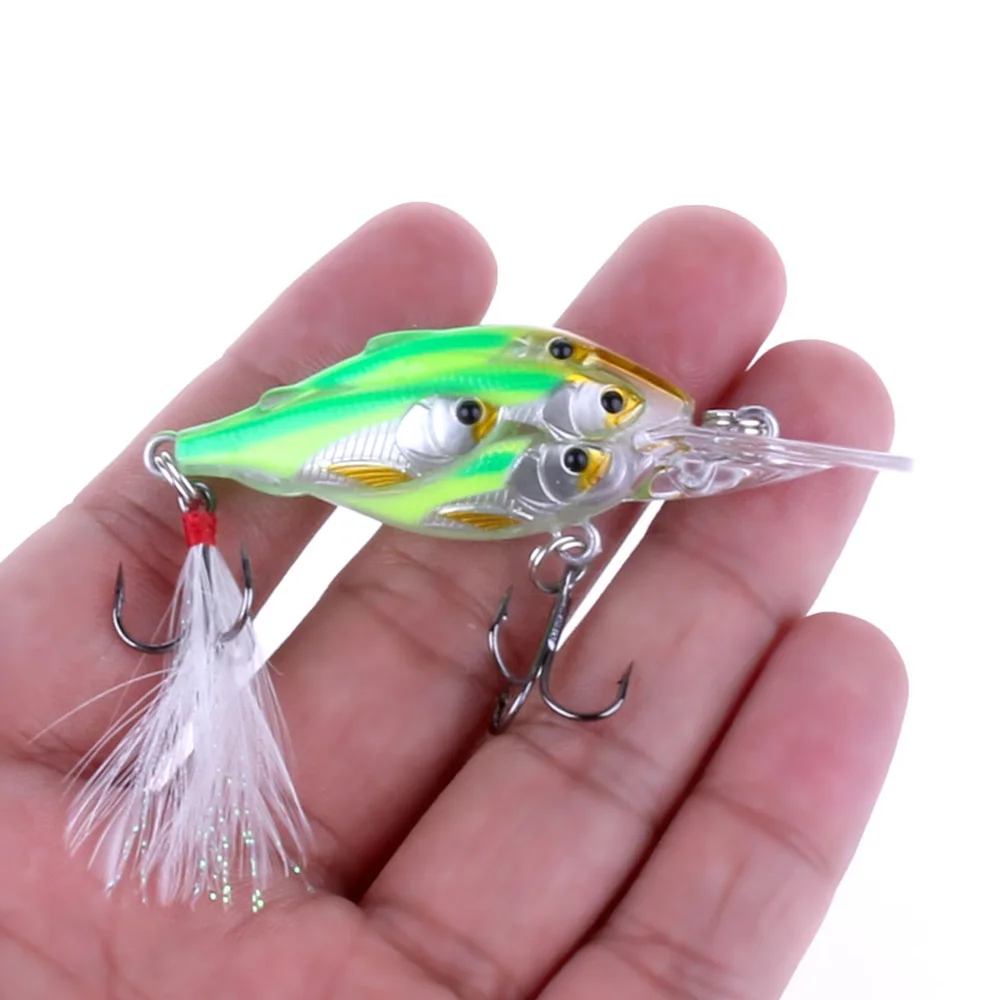 

In Stock cheap price wholesale Fishing Artifical Hard Lure Mini Crank Bait, 5 colors avaiable
