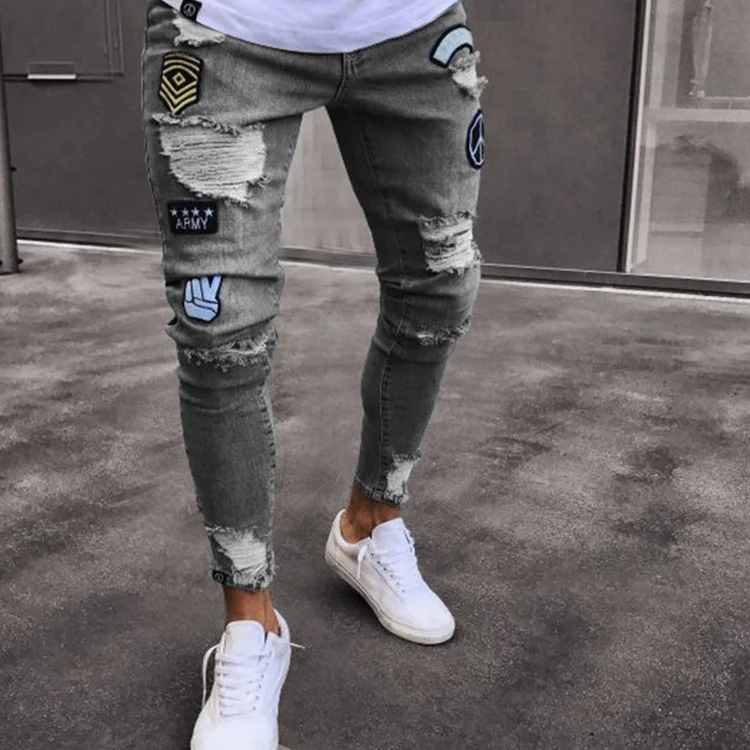 Guangzhou factory wholesale hot selling men's jeans casual fashion jeans trousers