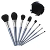 8pcs acrylic handle and aluminum tube makeup brush kit