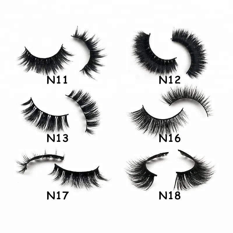 

Natural Looking 3D 100% Real Mink Eyelashes With Acrylic Package Box Private Label Accepted Factory Wholesale, Natural black