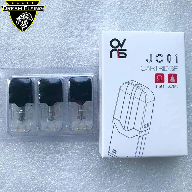 

New products refillable cbd oil vape cartridge original OVNS JC01 pod ceramic coil empty juul pods, Black