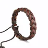 Weaving friendship bracelet handmade wax rope leather rope braid bracelet men leather rope bracelet