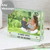 Blank Jade Glass Block Photo Frame For Custom Engrave