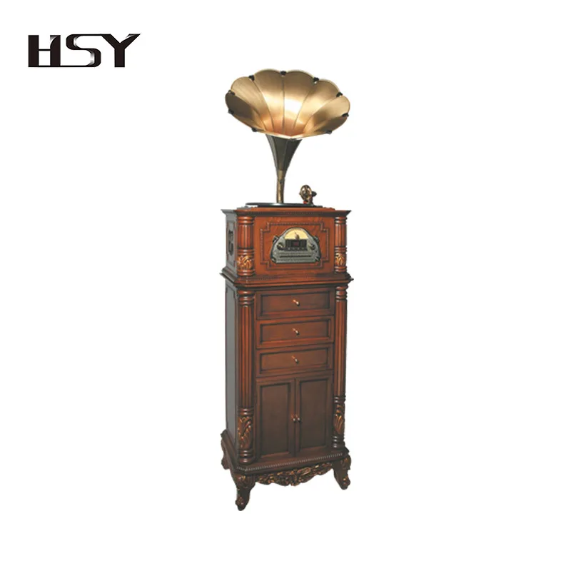 
Best quality Retro Wood Bluetooth Turntable Phonograph with USB 