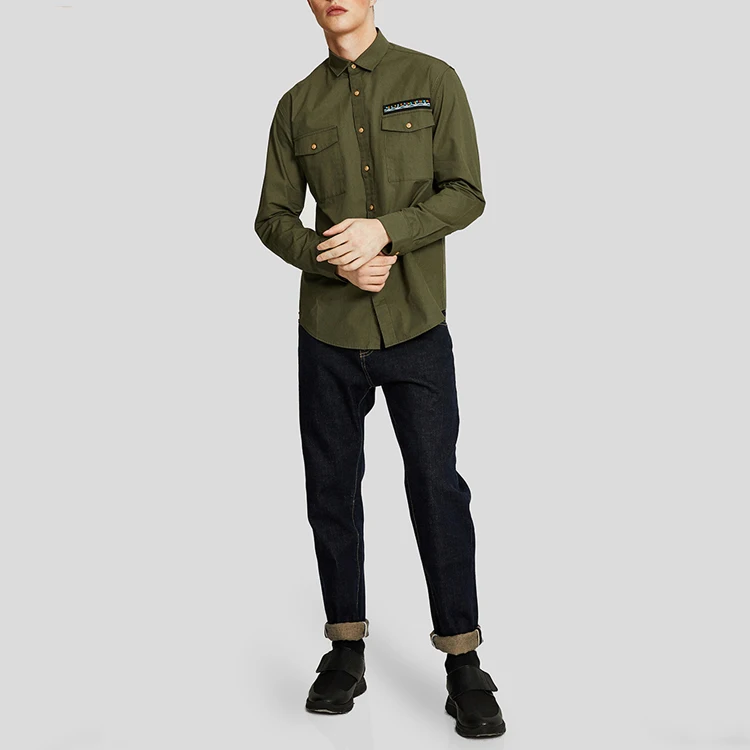 army green long sleeve shirts