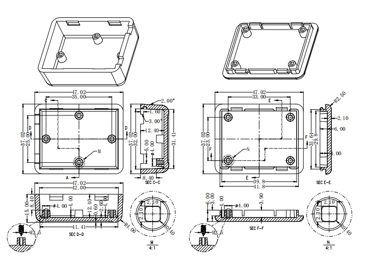 47*37*18 PCB Electronic Enclosure Desk-top Electric Panel Box BMD 60012