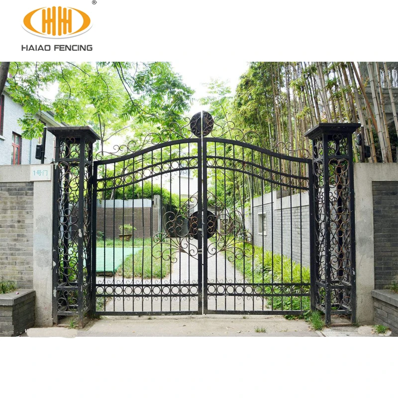 New Style Home Decorative Italian Style Welded Wrought Iron Gates