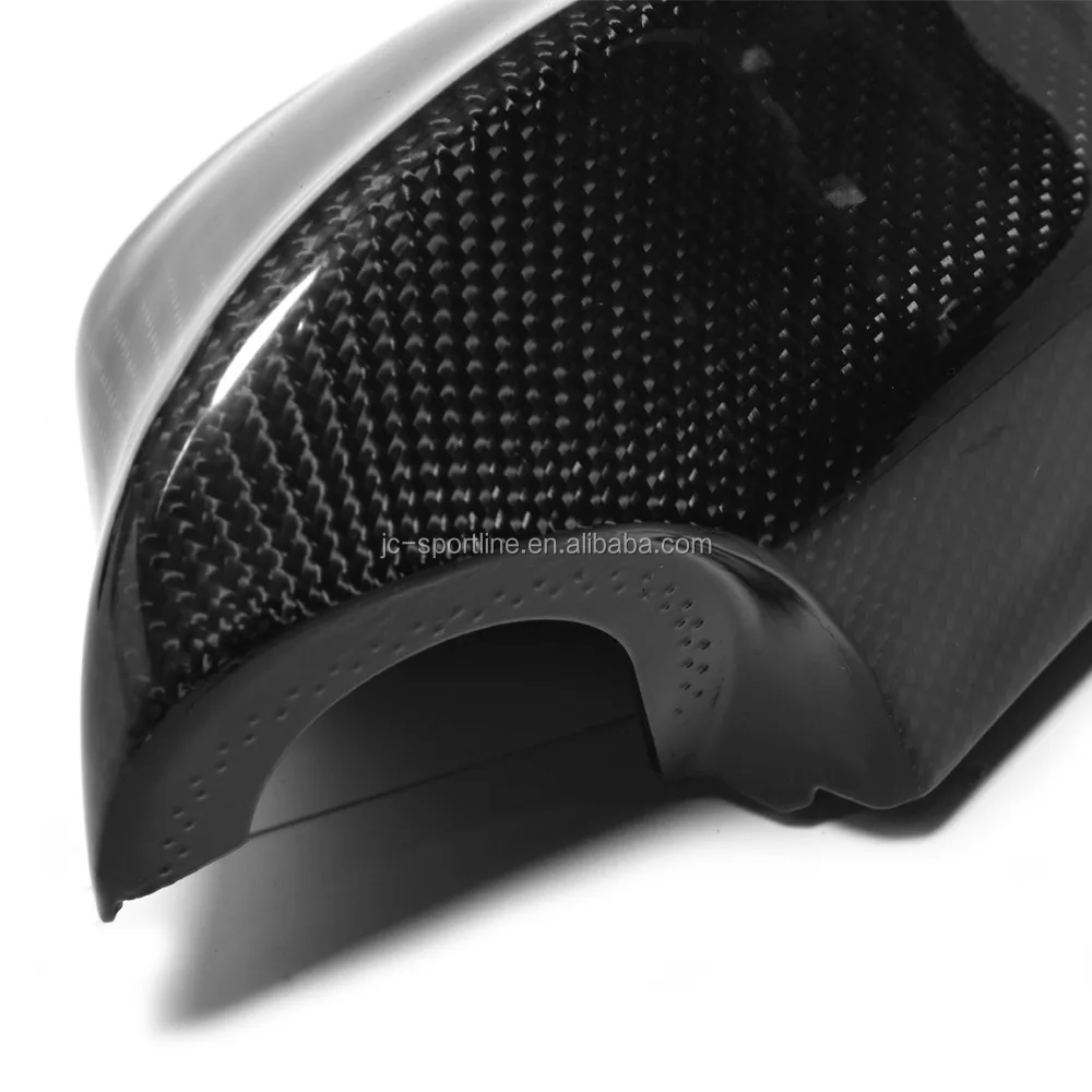 Full Replacement Glossy Carbon Fiber Side Mirror Cover Cap For Bmw E90
