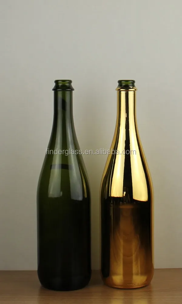 750ml Gold Wine Bottle Electroplated Gold Champagne Bottle Buy Gold Champagne Bottle,Empty