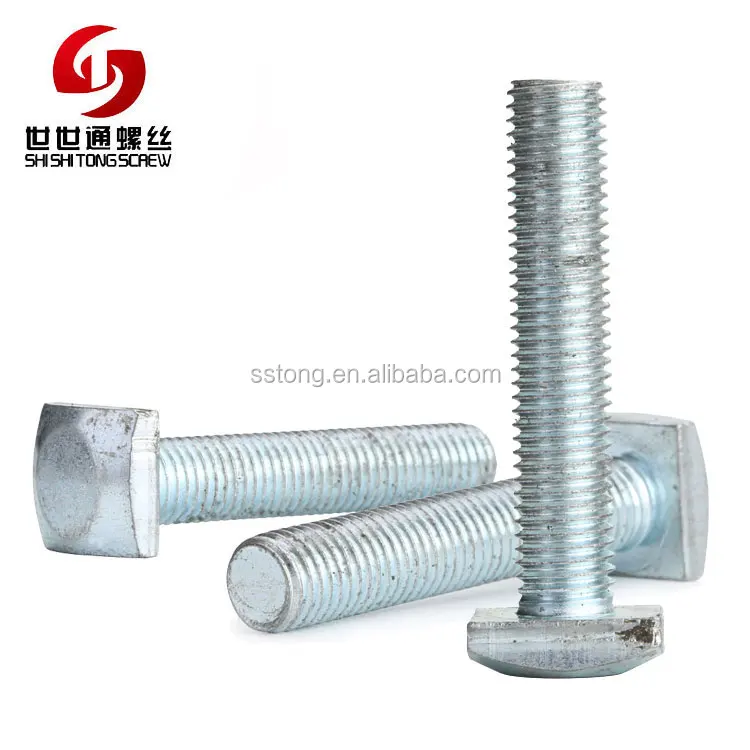 
M4 M5 M6 M8 Blue Zinc Plated Carbon Steel Iron Square Head Bolt 