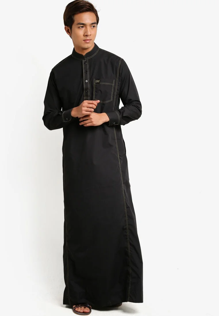 Fashion Style Black Jubah For Men Custom Design Blank Men Jubah - Buy ...