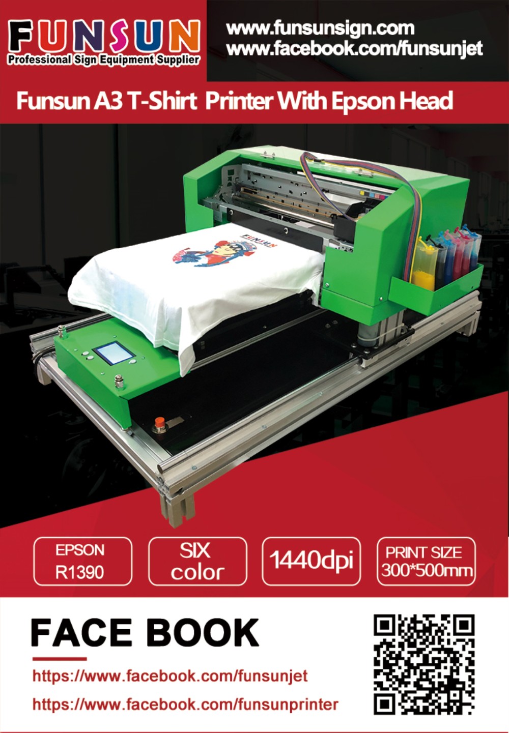 Cheap Tshirt Print Machine A3 Tshirt Printer With R1390s Dtg Printing