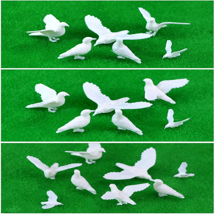 Plastic Birds Small Figure Toy Pigeon Dove Bird Of Peace 1/75 Buy