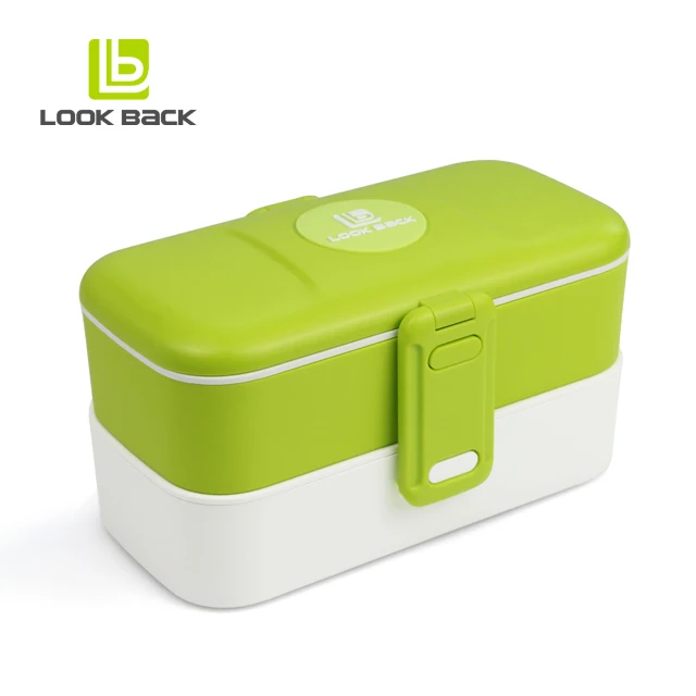 

2 Layers Plastic Lunch Boxes for Adults, Green;cyan;pink