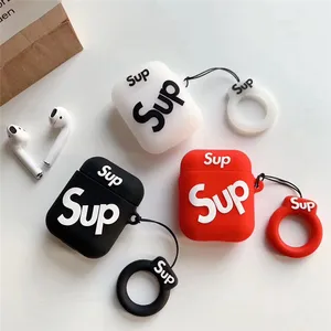 Simple Letters Cases For Airpods Protective Case Bluetooth Earphone Cartoon Silicone Cover For Apple Air Pods Accessories Funda