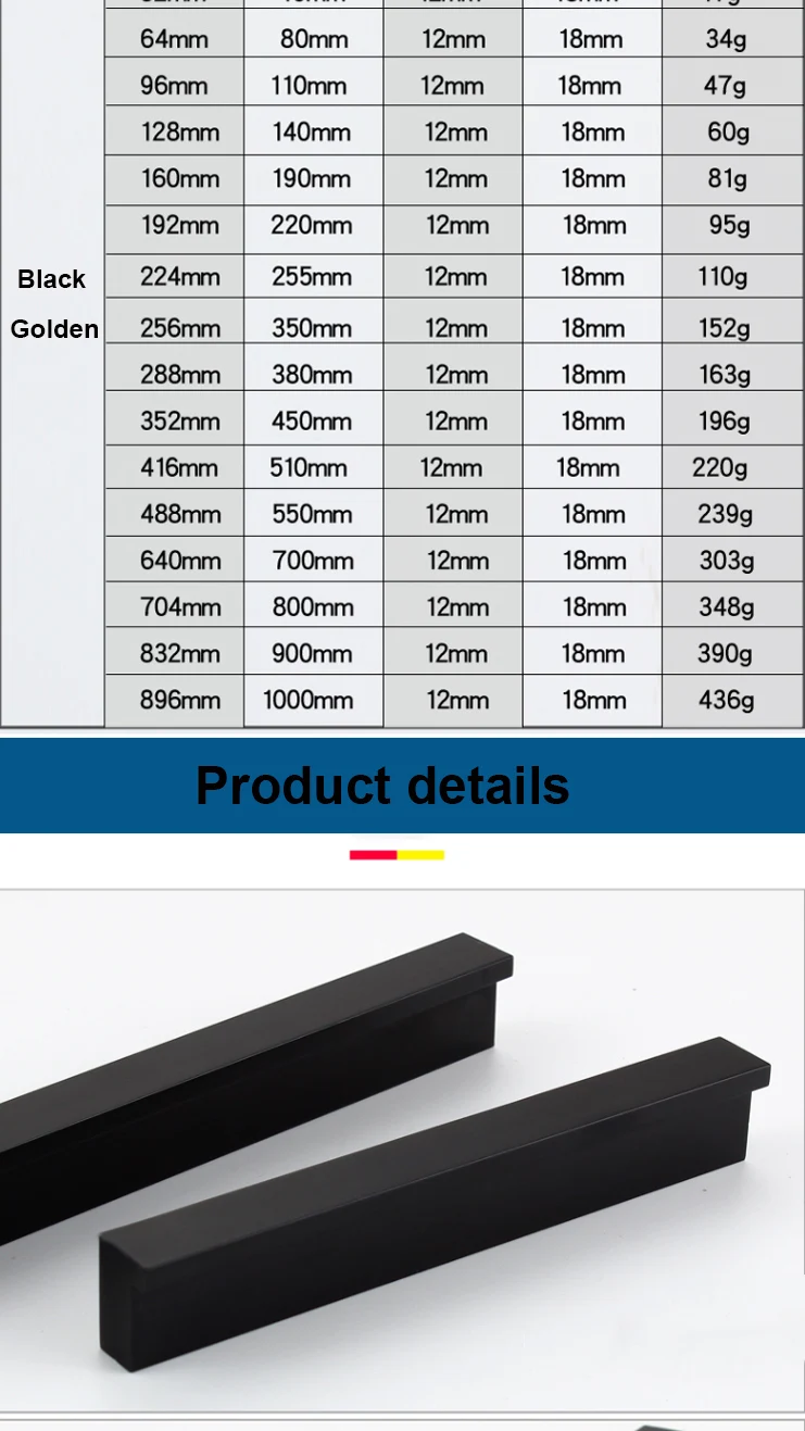 veitop welltop welltop hardware modern kitchen aluminium profile cabinet handle VT-01.133