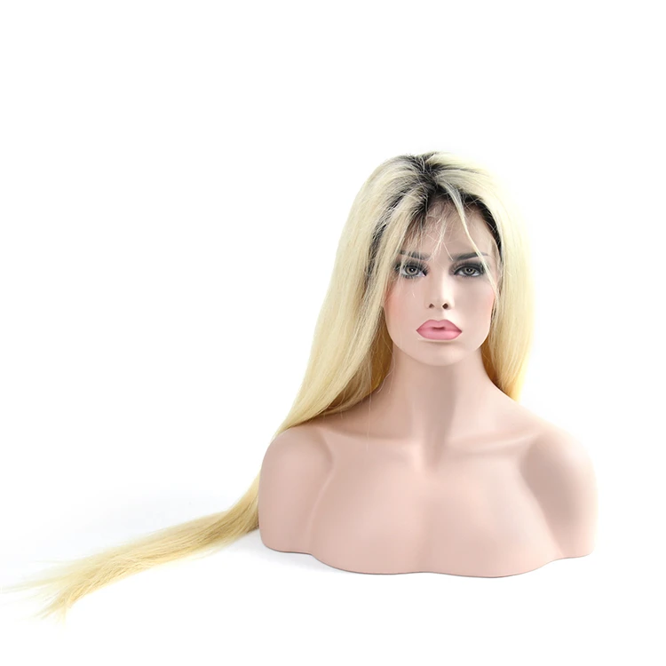 

Brazilian good quality 130% 150% Density Full Lace Wig 613 Raw Human Hair Blonde Lace Wigs, #613 blonde color