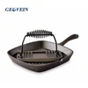 specializing vegetable oil coating non stick frying pan cast iron skillet with burger press for sale