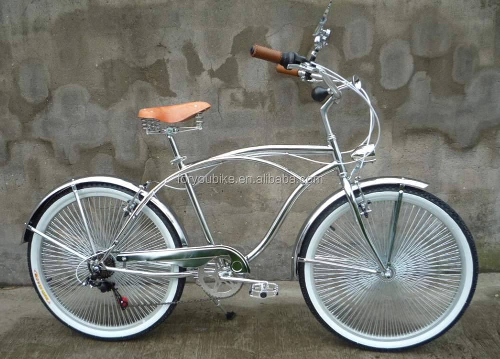 chrome beach cruiser bike