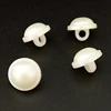 Sewing shank plastic painting 18mm round white pearl button