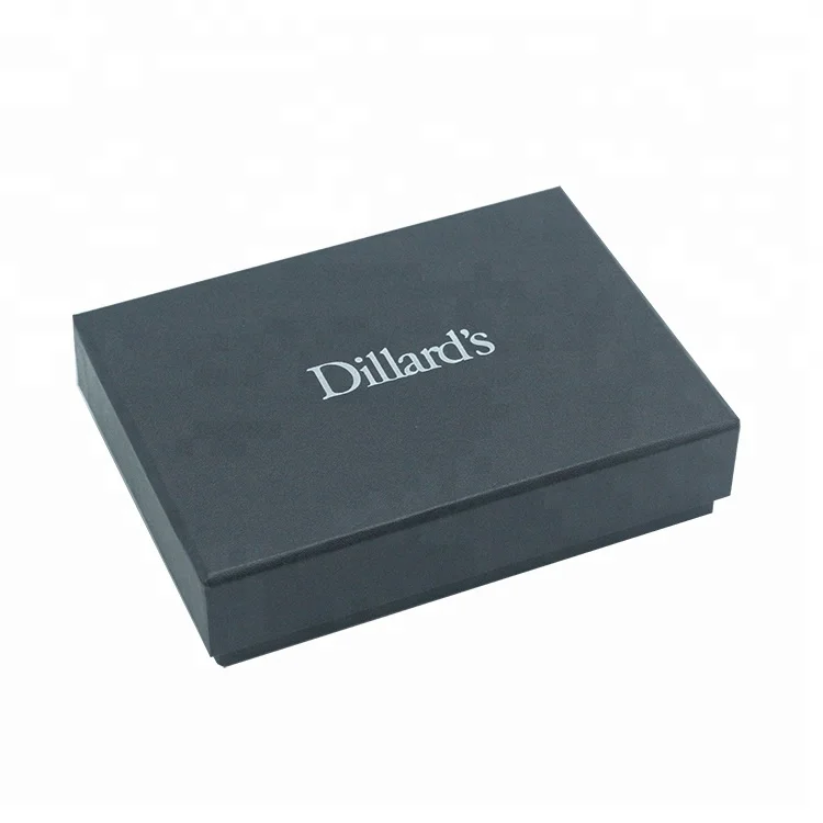 

Eco Friendly Fancy Cheap Heigh Quality Embalaje Cajas Square Flat Hard Black Constom Logo Recycle Paper Box Packaging With Lid, Black with silver logo