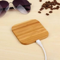 

2018 Popular Cell Phone Mini Portable Qi Mobile Wireless Charger Bamboo