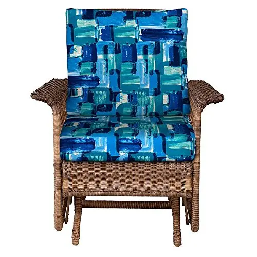 Home Improvements Outdoor Patio Deep Seat Chair Cushion Set Seasonal Replacement Cushions 20-1/2"x22-1/2 x5 back; 23"x22"x5" seat, 30 Prints/Colors (Blue Mosaic)