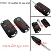 Key Modified Folding Remote Key Case Fob Shell 2+1 Button for Ni-ssan Rogue Juke Cube