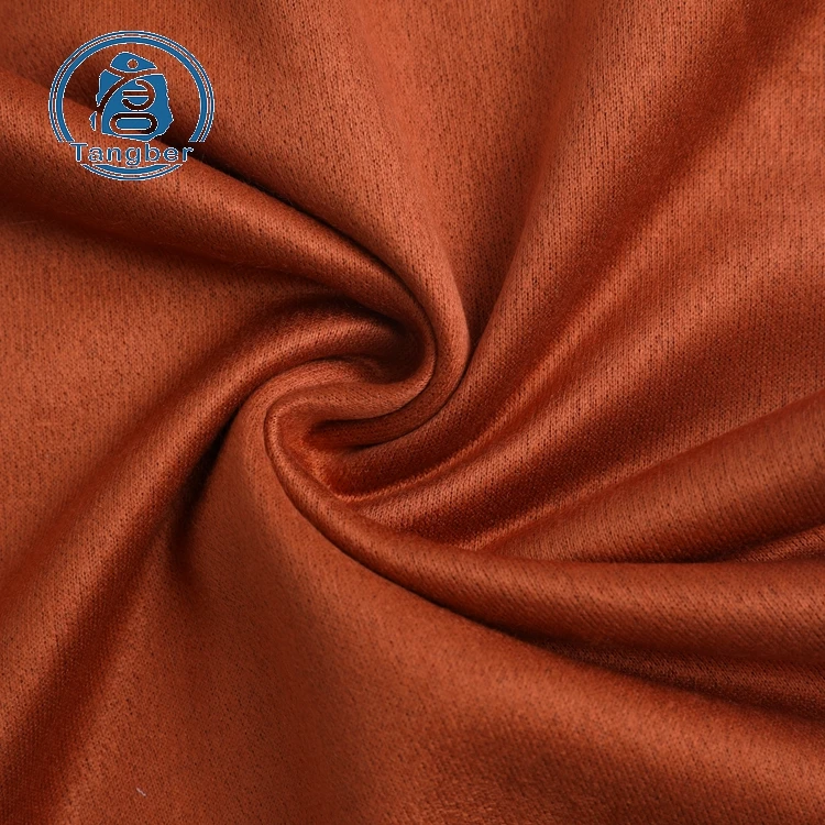 Suede Fabric Brushed Sueded Knitted 100% Polyester French Terry Fleece Fabric For Hoodie Coat