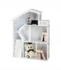 Popular White Kids study furniture magazine display wooden dollhouse cottage bookshelf bookcase