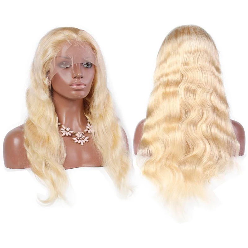 

Wholesale Body Wave Color 613 Glueless Full Lace Wig Virgin Blonde Human Hair Wig, Blonde lace wig