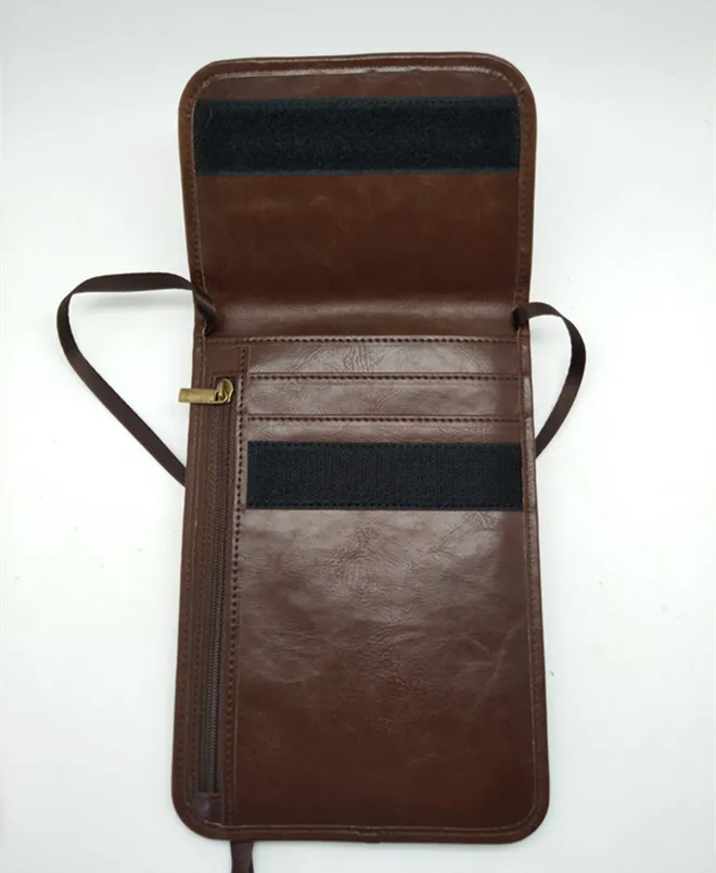 Boshiho Vintage Pu Leather Men Travel Neck Wallets Family Passport