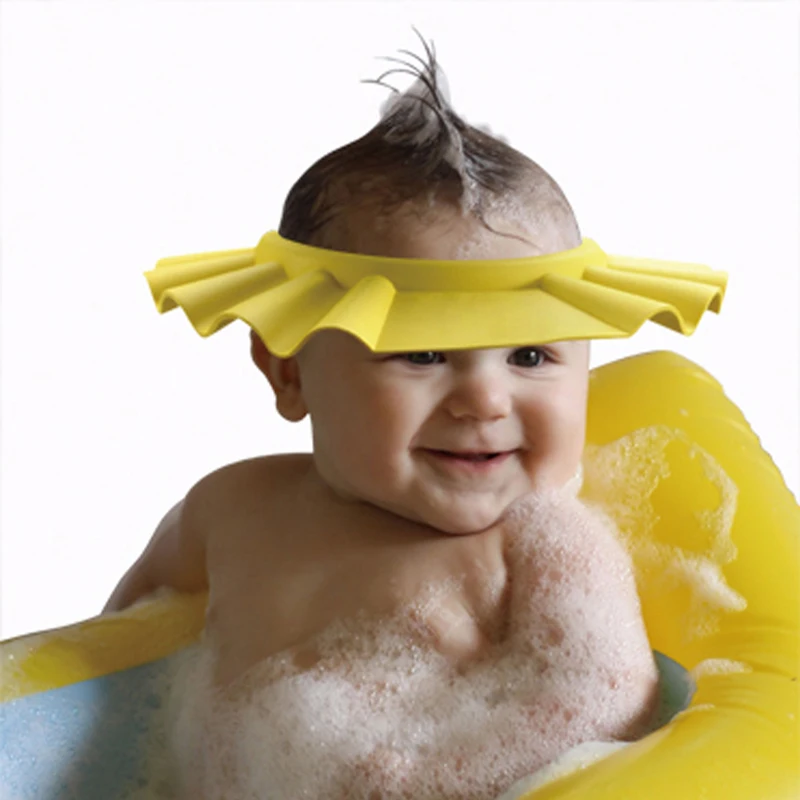 

Adjustable Baby Child Kids Shampoo Bath cap Waterproof Shower Hat Wash Hair Shield Caps, N/a