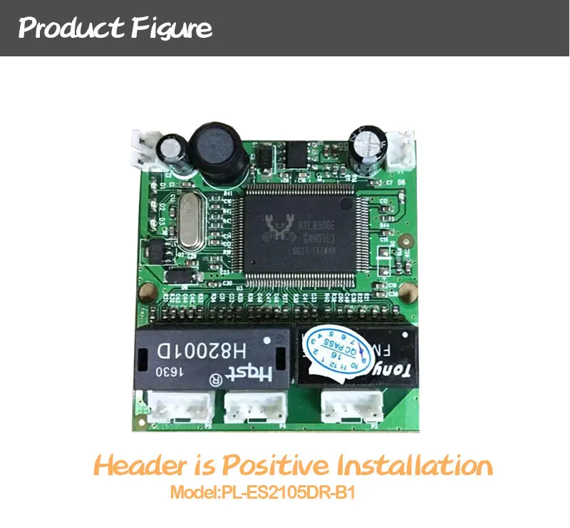 Oem 3 Port Switch Data Transfer Industrial Pcba Board Module