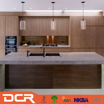 Cheap Ce Korean Cabinets With Island Solid Wood Kitchen Custom