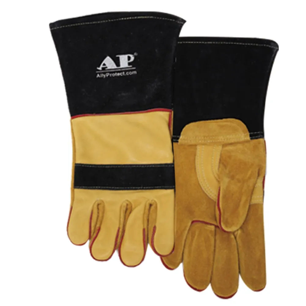 Ap2080 Premium A Grain Cowhide Leather Mitten Welding Glove And Heat