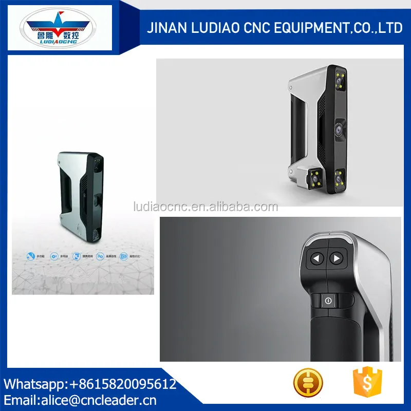 High speed fast scan portable handheld white light 3d scanner for body scan/large building/mold design/statue