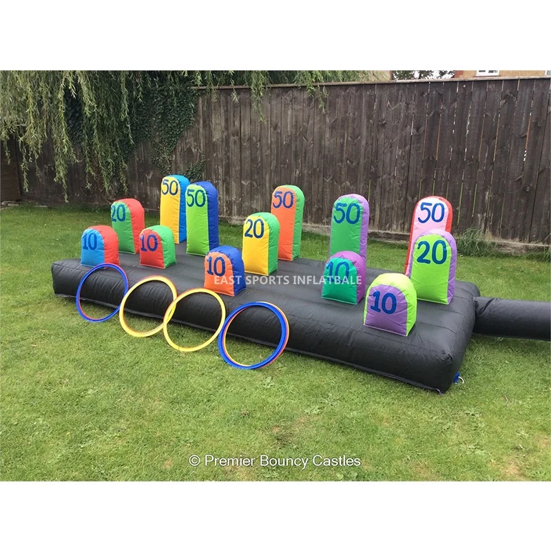 

Amazing outdoor funny ring toss throw ring game giant inflatable hoopla game for kids and adults, As the picture or customized